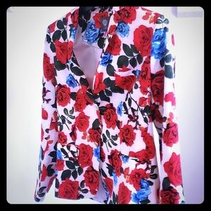 Vince camuto floral blazer